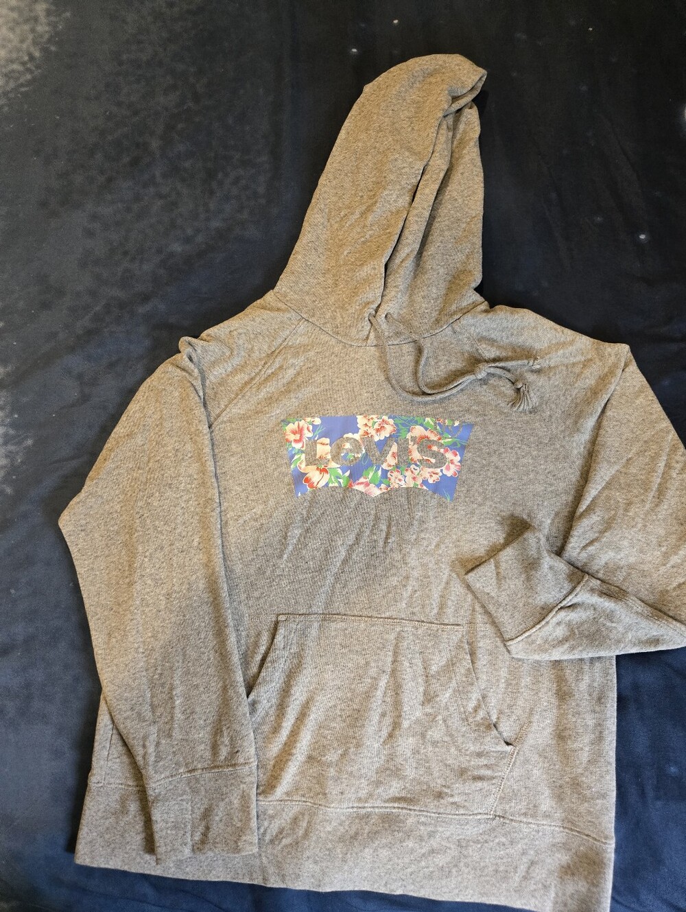 Levi's Gray Hoodie with Floral Logo